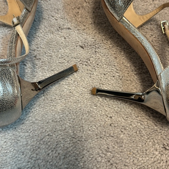 Jimmy Choo Ivette 85mm Champagne Pumps - Picture 7 of 8